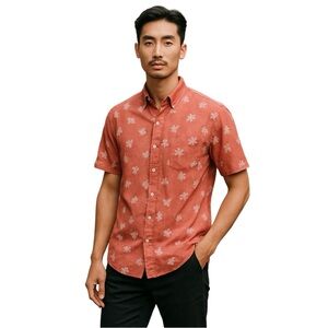 Urban Pipeline Shirt Mens Sz Med. Red White Octopus Soft Short Sleeve Max Flex